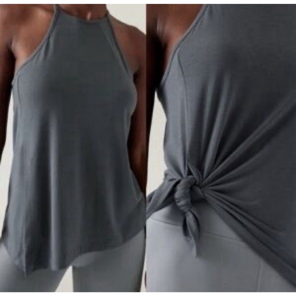 Athleta Essence Explore Tank NWT XS Gray Flowy Athletic Camisole